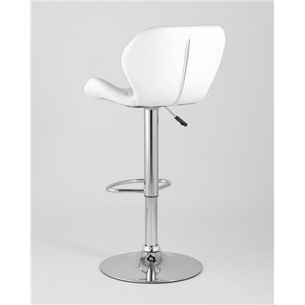 Стул|Stool Group|Бон белый обивка экокожа на хромированной ножке
