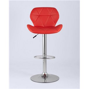 стул|Stool Group|Бон красный обивка экокожа на хромированной ножке