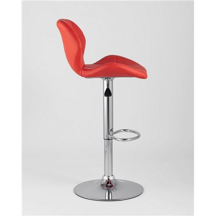 стул|Stool Group|Бон красный обивка экокожа на хромированной ножке