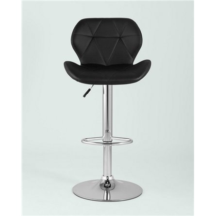 Стул|Stool Group|Бон черный обивка экокожа на хромированной ножке