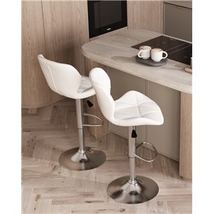 Комплект из двух стульев|Stool Group|Бон белый NP обивка экокожа на хромированной ножке 2 шт