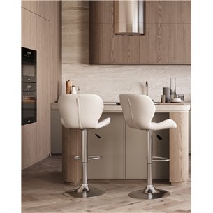 Комплект из двух стульев|Stool Group|Бон белый NP обивка экокожа на хромированной ножке 2 шт