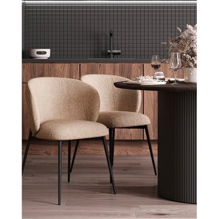 Стул|Stool Group|Блейз букле капучино каркас серо-коричневый