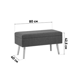 Банкетка|Stool Group|Сторми с ящиком, серый