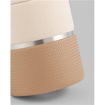 Пуф|Stool Group|Кэрри с ящиком бежевый шенилл с экокожей