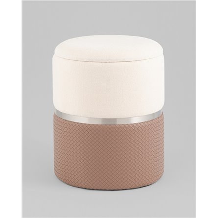 Пуф|Stool Group|Кэрри с ящиком светло-коричневый шенилл с экокожей
