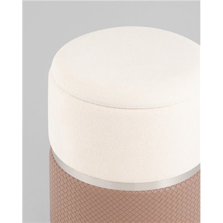 Пуф|Stool Group|Кэрри с ящиком светло-коричневый шенилл с экокожей