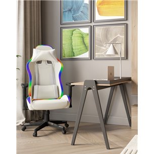Игровое кресло|TopChairs|спортивное с подсветкой TopChairs GMM-080 белый