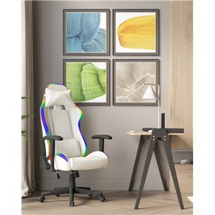Игровое кресло|TopChairs|спортивное с подсветкой TopChairs GMM-080 белый