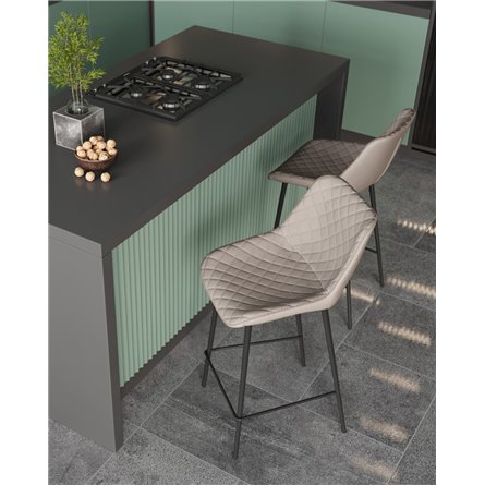 Стул барный|Stool Group|Arch, экокожа, серый