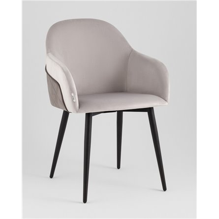 Стул|Stool Group|Новел велюр светло-серый с темно-серой спинкой