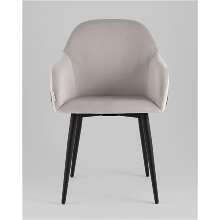 Стул|Stool Group|Новел велюр светло-серый с темно-серой спинкой