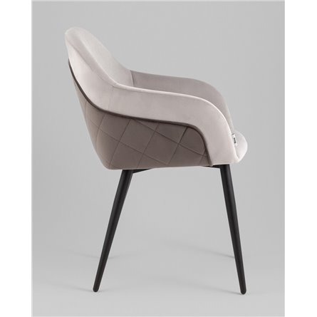 Стул|Stool Group|Новел велюр светло-серый с темно-серой спинкой