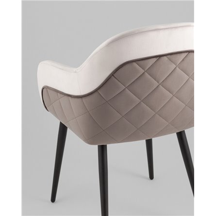 Стул|Stool Group|Новел велюр светло-серый с темно-серой спинкой