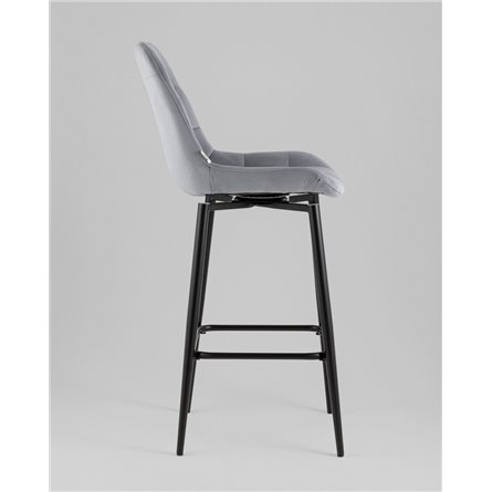 Стул барный|Stool Group|Флекс с поворотным механизмом велюр велютто серый