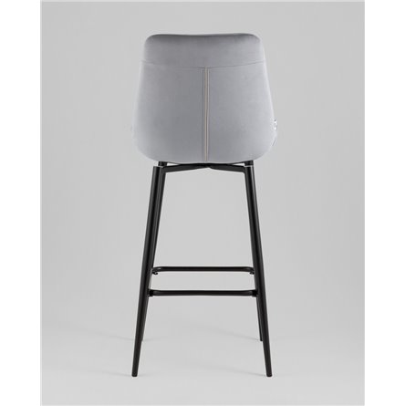 Стул барный|Stool Group|Флекс с поворотным механизмом велюр велютто серый