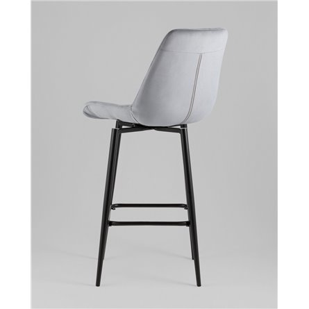 Стул барный|Stool Group|Флекс с поворотным механизмом велюр велютто серый