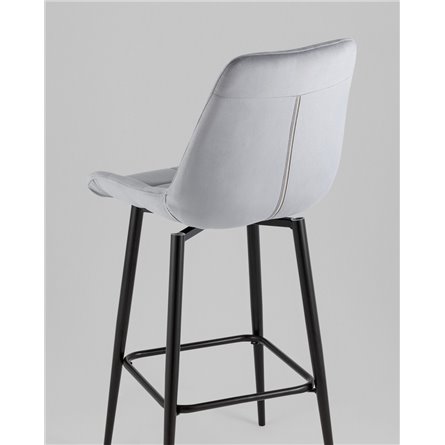 Стул барный|Stool Group|Флекс с поворотным механизмом велюр велютто серый