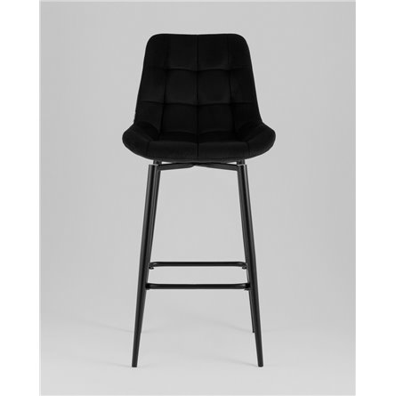 Стул барный|Stool Group|Флекс с поворотным механизмом велюр черный