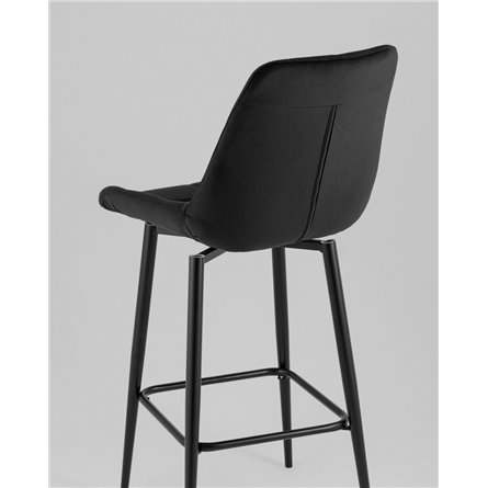 Стул барный|Stool Group|Флекс с поворотным механизмом велюр черный