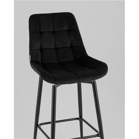 Стул барный|Stool Group|Флекс с поворотным механизмом велюр черный