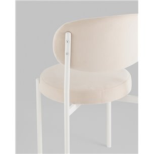 Стул|Stool Group|Бриф SN велюр молочный каркас белый муар