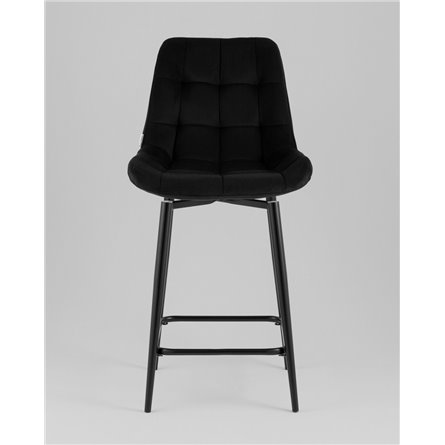 Стул полубарный|Stool Group|Флекс с поворотным механизмом велюр черный