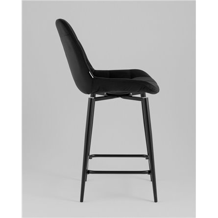 Стул полубарный|Stool Group|Флекс с поворотным механизмом велюр черный