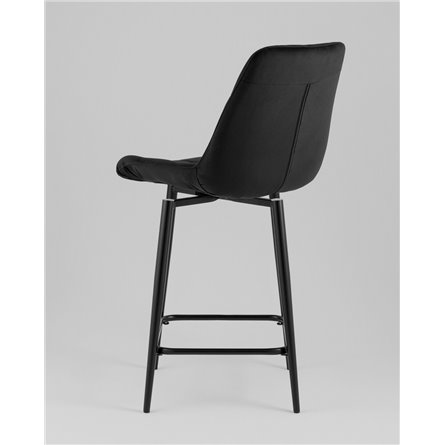 Стул полубарный|Stool Group|Флекс с поворотным механизмом велюр черный