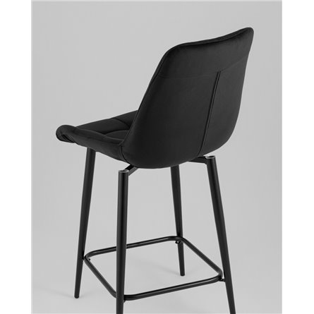 Стул полубарный|Stool Group|Флекс с поворотным механизмом велюр черный