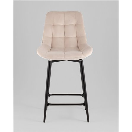 Стул полубарный|Stool Group|Флекс с поворотным механизмом велюр бежевый