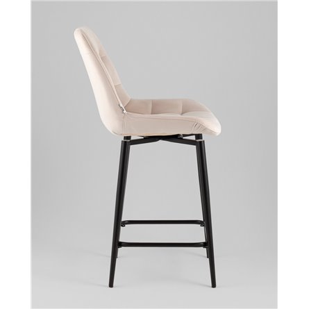 Стул полубарный|Stool Group|Флекс с поворотным механизмом велюр бежевый