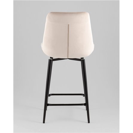 Стул полубарный|Stool Group|Флекс с поворотным механизмом велюр бежевый