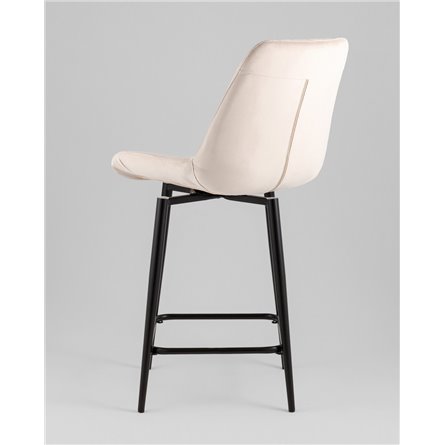 Стул полубарный|Stool Group|Флекс с поворотным механизмом велюр бежевый