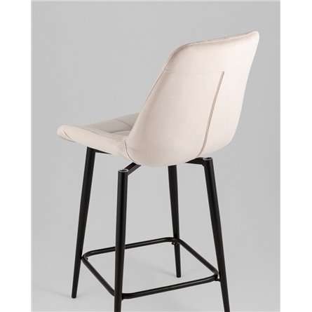 Стул полубарный|Stool Group|Флекс с поворотным механизмом велюр бежевый