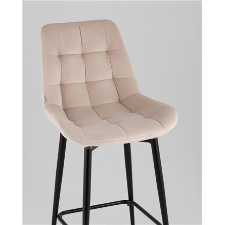 Стул полубарный|Stool Group|Флекс с поворотным механизмом велюр бежевый