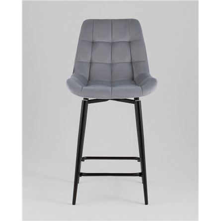 Стул полубарный|Stool Group|Флекс с поворотным механизмом велюр велютто серый