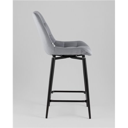 Стул полубарный|Stool Group|Флекс с поворотным механизмом велюр велютто серый
