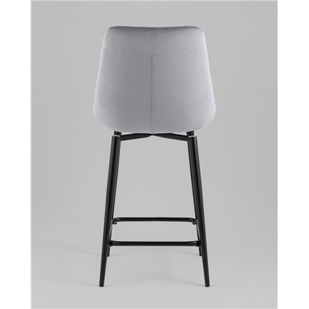 Стул полубарный|Stool Group|Флекс с поворотным механизмом велюр велютто серый