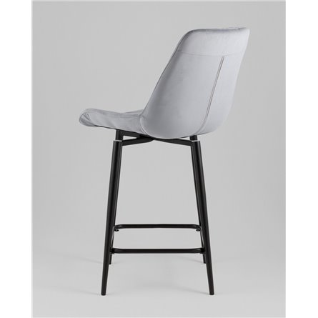 Стул полубарный|Stool Group|Флекс с поворотным механизмом велюр велютто серый