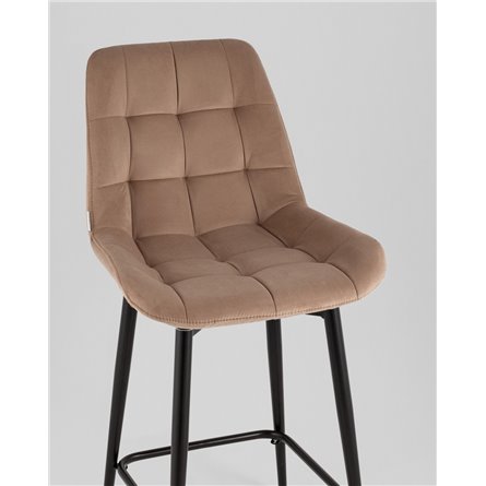 Стул полубарный|Stool Group|Флекс с поворотным механизмом велюр капучино