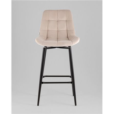 Стул барный|Stool Group|Флекс с поворотным механизмом велюр бежевый