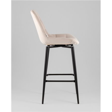 Стул барный|Stool Group|Флекс с поворотным механизмом велюр бежевый
