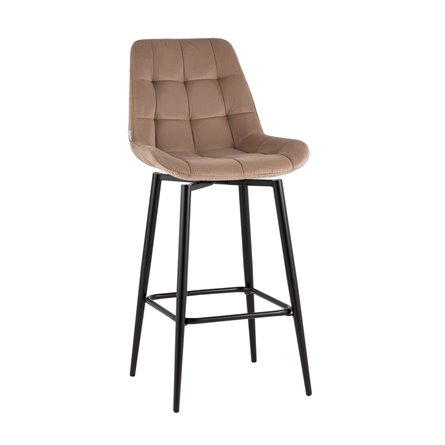 Стул барный Флекс с поворотным механизмом велюр капучино