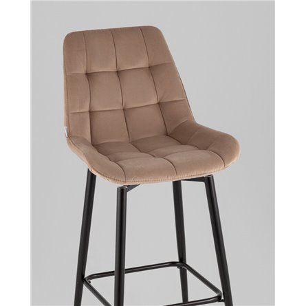 Стул барный|Stool Group|Флекс с поворотным механизмом велюр капучино