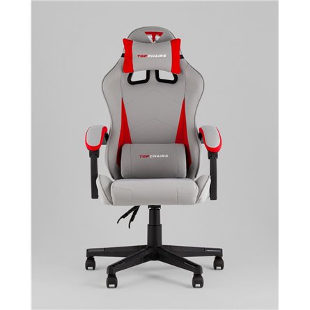 Компьютерное кресло|TopChairs|TopChairs Phantom ткань серо-красный