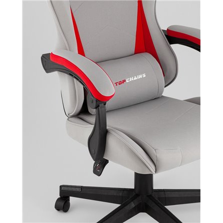 Компьютерное кресло|TopChairs|TopChairs Phantom ткань серо-красный