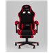 Компьютерное кресло|TopChairs|TopChairs Prophet с оттоманкой, ткань, черно-красный