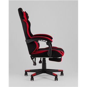 Компьютерное кресло|TopChairs|TopChairs Prophet с оттоманкой, ткань, черно-красный