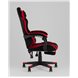 Компьютерное кресло|TopChairs|TopChairs Prophet с оттоманкой, ткань, черно-красный
